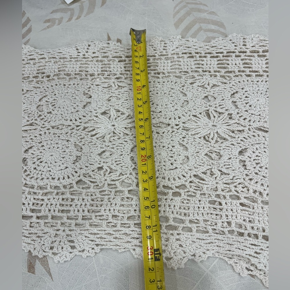 Handmade Crochet Lace Table Runner - Picture 3 of 5